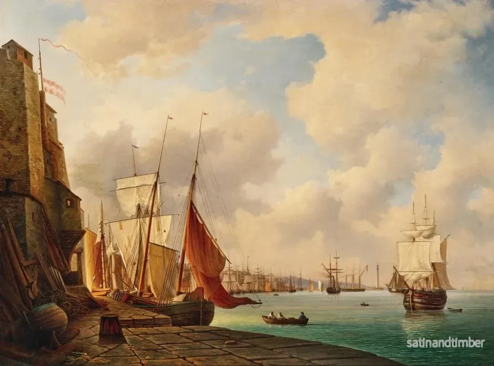 Reproduktion av målningen Le port de Trieste - Christian von Plattensteiner - Bild 2