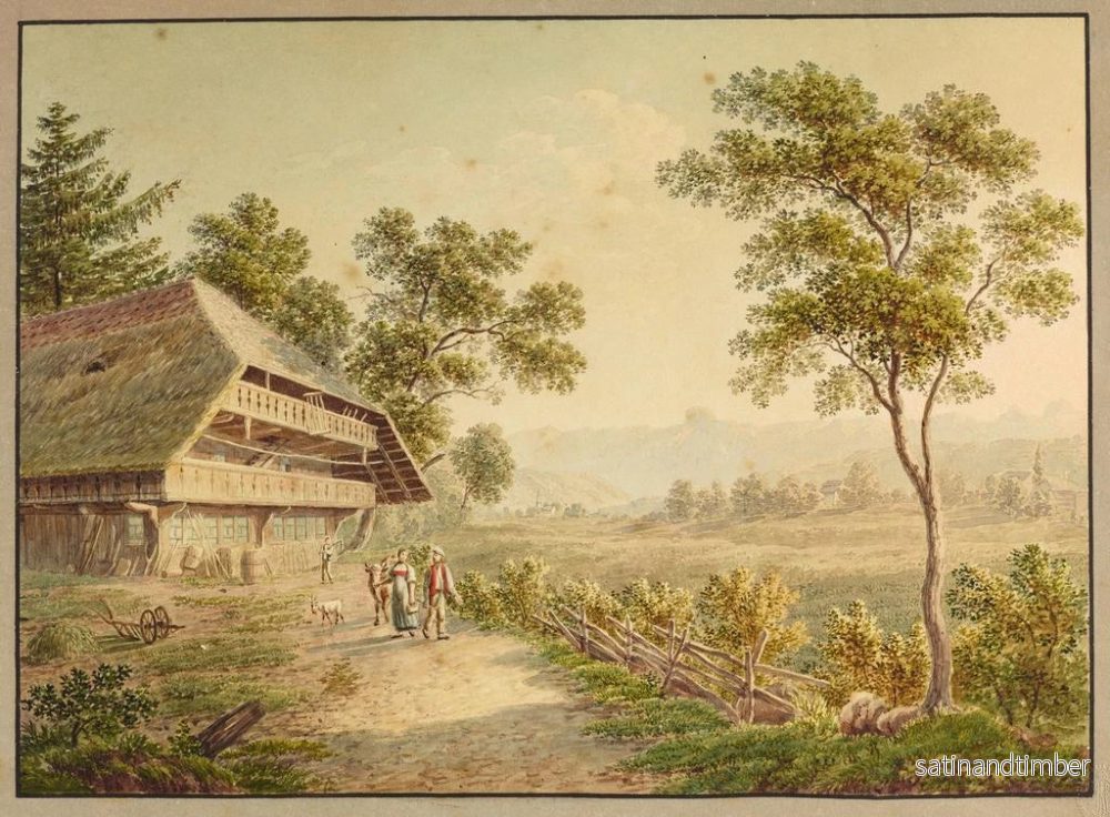 Reproduktion av målningen av bondgård nära Muri - David Alois Schmid - Bild 2