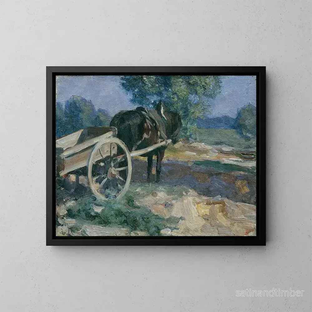 Reproduktion av målningen Le cheval de charrette - Emanuel Franz Hegenbarth