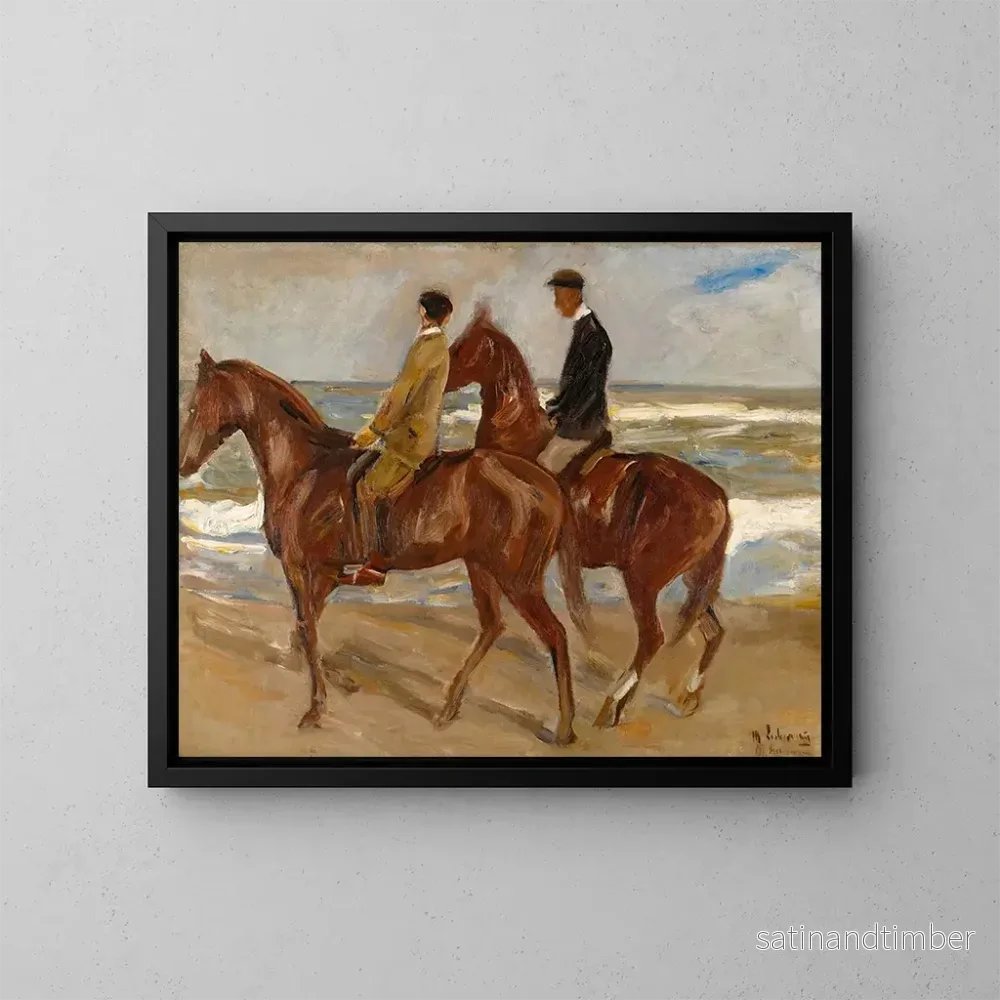 Reproduktion av målningen Två ryttare på stranden - Max Liebermann