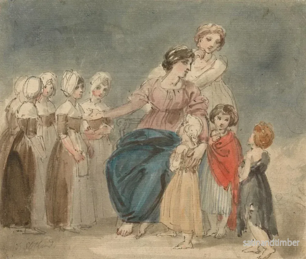 Reproduktion av målningen Charité, barn och små vagabonder - Thomas Stothard - Bild 2