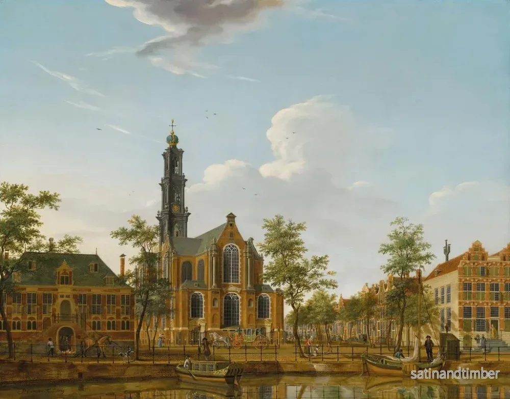 Reproduktion av målningen Vue de la Westerkerk vue depuis le Keizersgracht à Amsterdam - Isaac Ouwater - Bild 2