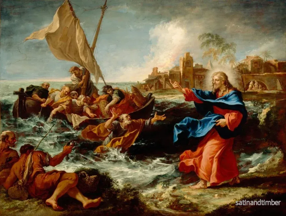 Reproduktion av målningen La Pêche miraculeuse - Sebastiano Ricci - Bild 2