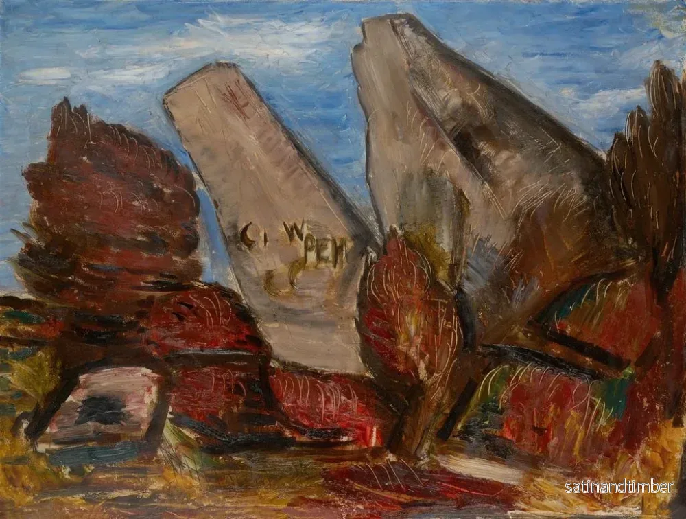 Reproduktion av målningen av Mâchoire de baleine, Dogtown Common, Cape Ann, Massachusetts - Marsden Hartley - Bild 2
