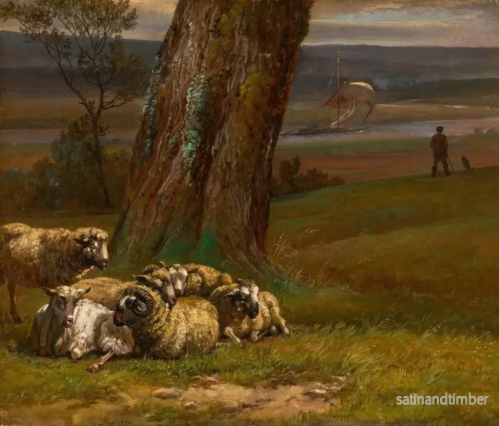 Reproduktion av målningen Landskap vid Elbe - Johan Christian Dahl - Bild 2