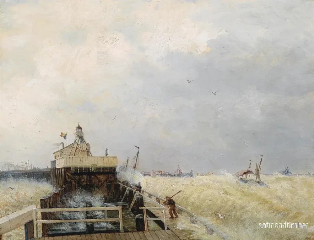 Reproduktion av målningen Port till Ostende - Hermann Ottomar Herzog - Bild 2