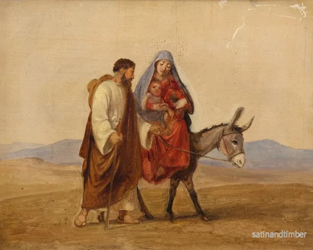 Reproduktion av målningen La Sainte Famille en fuite, esquisse - Wilhelm Marstrand - Bild 2