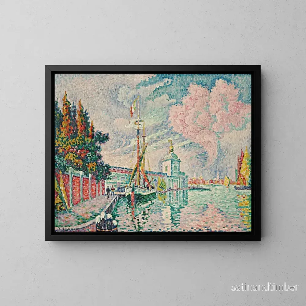 Reproduktion av målningen La Douane de Venise - Paul Signac