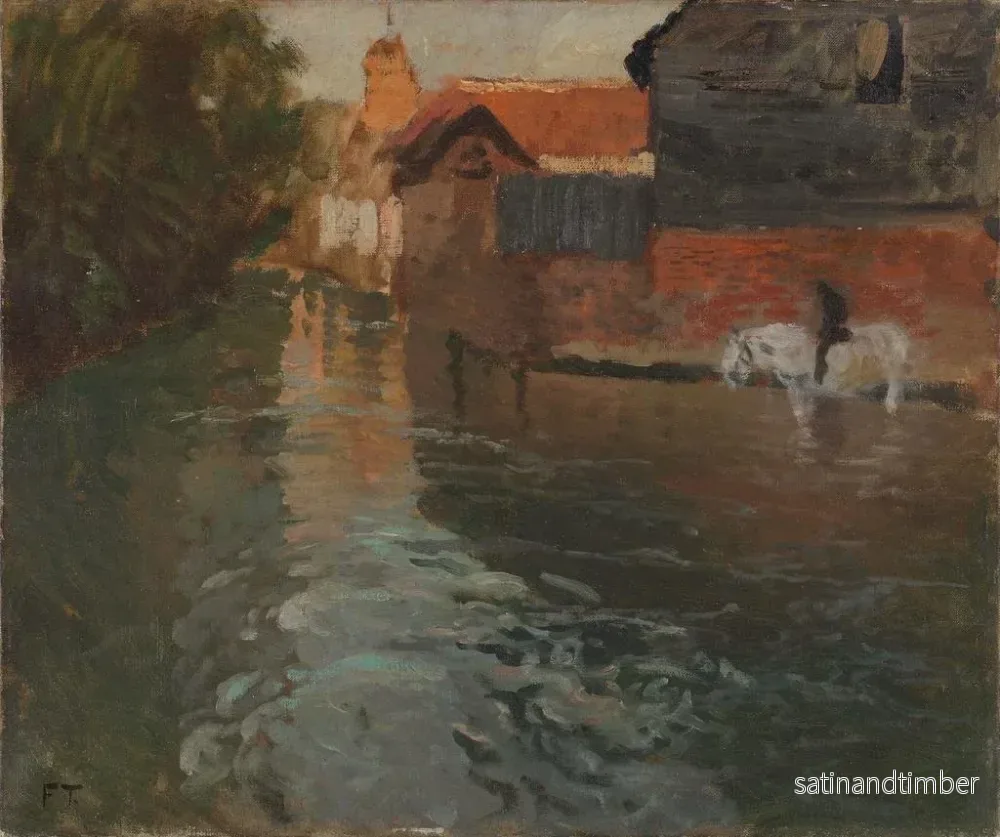 Reproduktion av målningen Rivière i norra Frankrike - Frits Thaulow - Bild 2