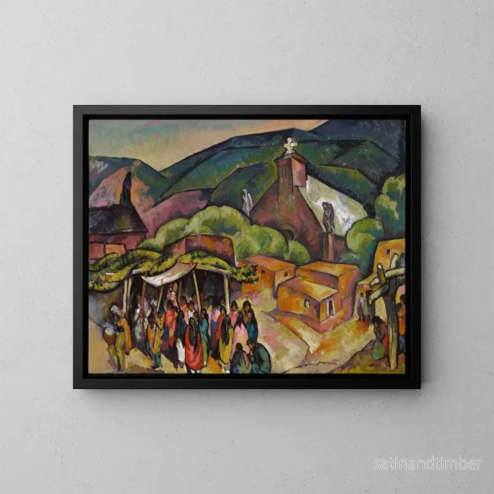 Reproduktion av målningen Fête de San Juan Pueblo - William Penhallow Henderson