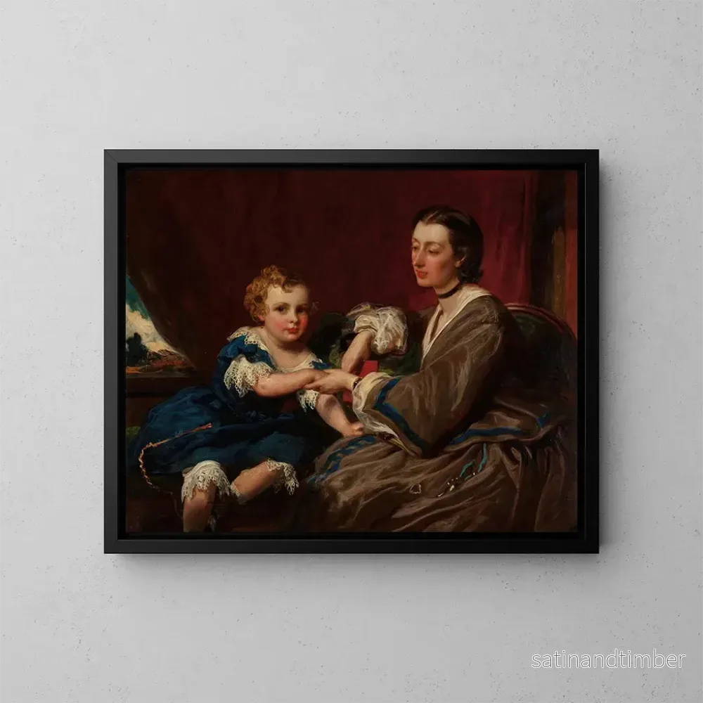 Reproduktion av målningen En mor och hennes dotter – James Sant Reproduktion av målningen En mor och hennes dotter – James Sant