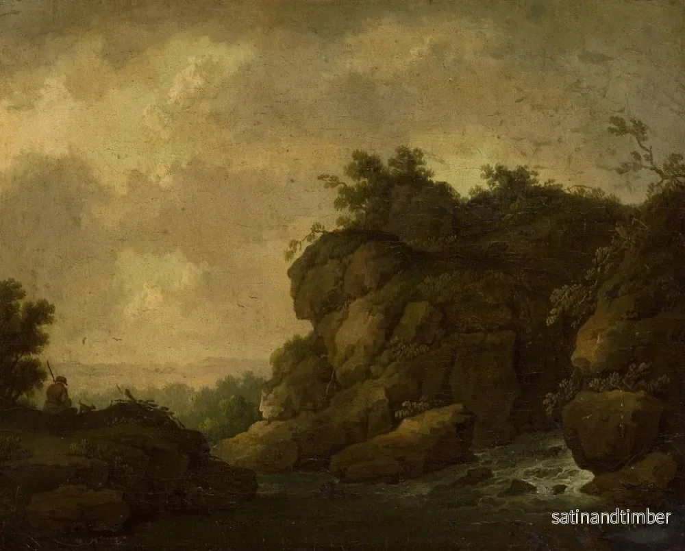 Reproduktion av målningen Landskapsromantisk med en herde - Johann Christoph von Bemmel - Bild 2