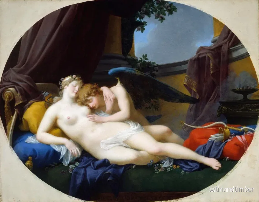 Reproduktion av målningen Cupidon och Psyche - Jean-Baptiste Regnault - Bild 2
