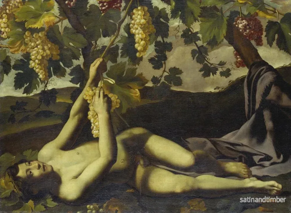 Reproduktion av målningen Le Jeune Bacchus - Italiensk skola - Bild 2