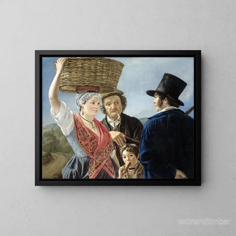Reproduktion av målningen Rumeurs de marché - Jean Henri de Coene