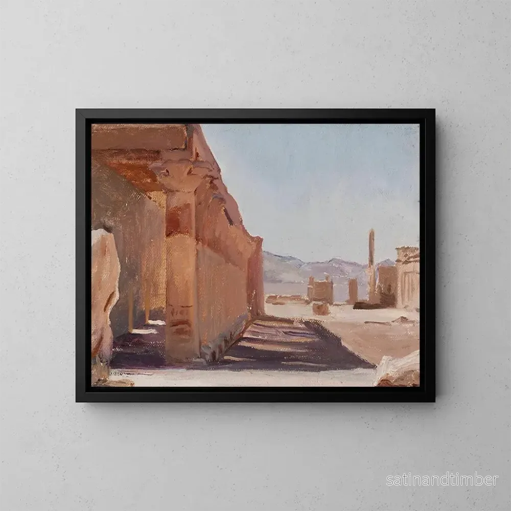 Reproduktion av målningen Temple du voyage en Égypte – Jan Cybis Reproduktion av målningen Temple du voyage en Égypte – Jan Cybis