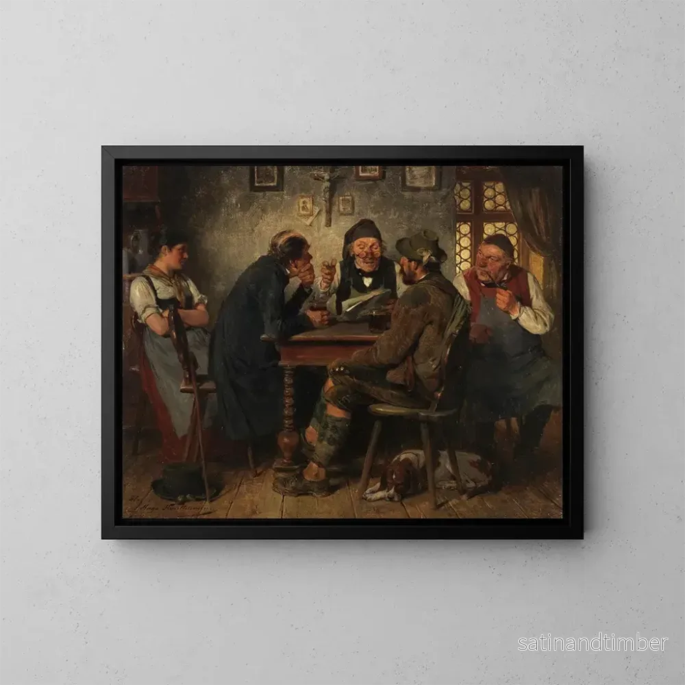 Reproduktion av målningen Le Liseur – Hugo Kauffmann Reproduktion av målningen Le Liseur – Hugo Kauffmann