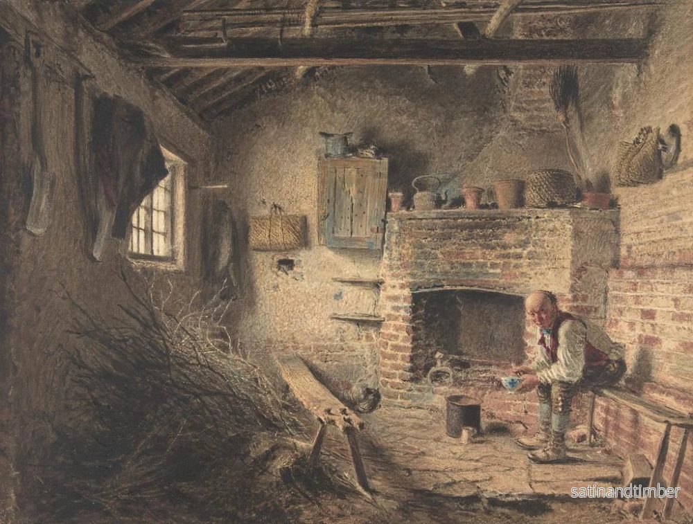Reproduktion av målningen Le petit déjeuner des bûcherons - William Henry Hunt - Bild 2