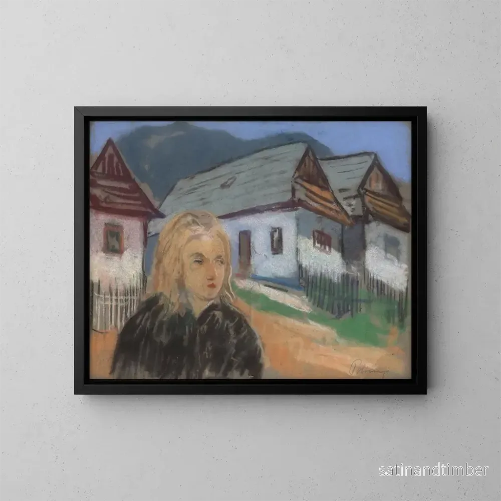 Reproduktion av målningen Motif rural - Karol Polnyi