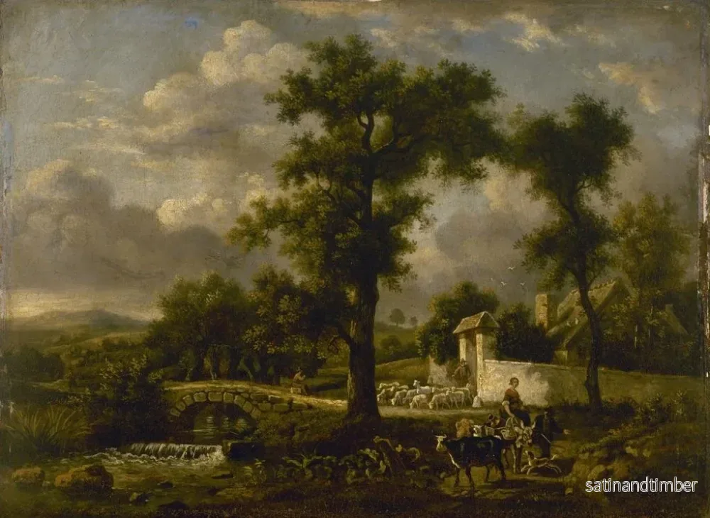 Reproduktion av målningen Scen landsbygd - Jean-Louis Demarne - Bild 2