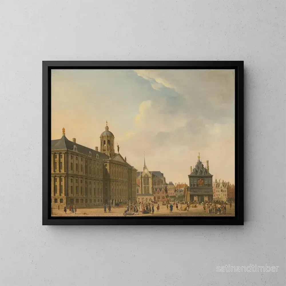 Reproduktion av målningen Vue du Dam à Amsterdam – Jan Ekels l’Ancien Reproduktion av målningen Vue du Dam à Amsterdam – Jan Ekels l’Ancien