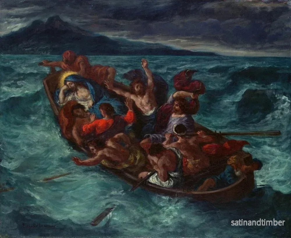 Reproduktion av målningen Le Christ endormi pendant la tempête - Eugène Delacroix - Bild 2