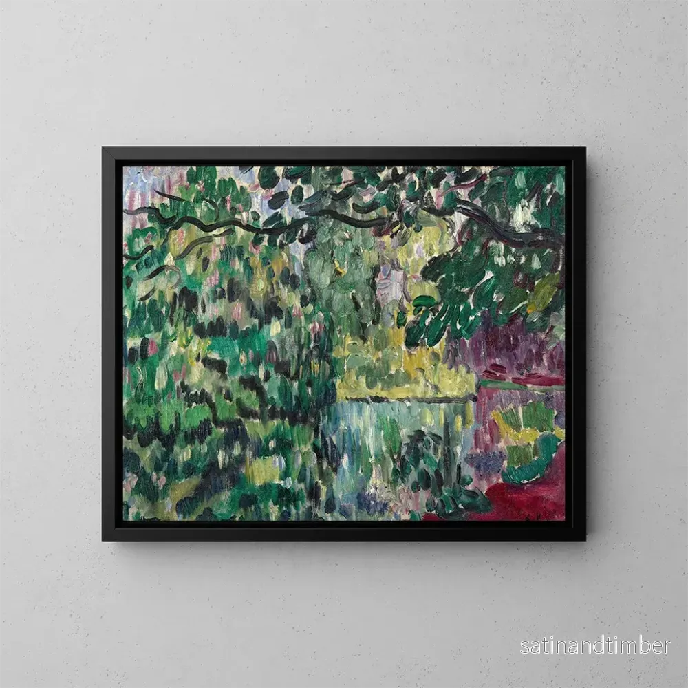 Reproduktion av målningen Bord de rivière aux arbres - Louis Valtat