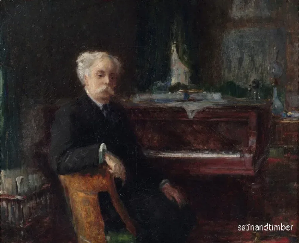 Reproduktion av målningen av Gabriel Fauré 1845-1924, kompositör - Henry Farr - Bild 2