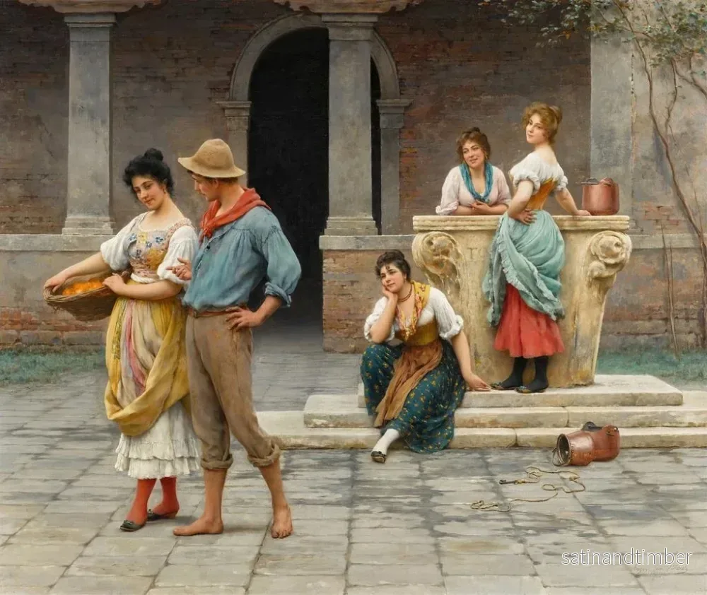 Reproduktion av målningen Pas d'amour sans jalousie - Eugen von Blaas - Bild 2