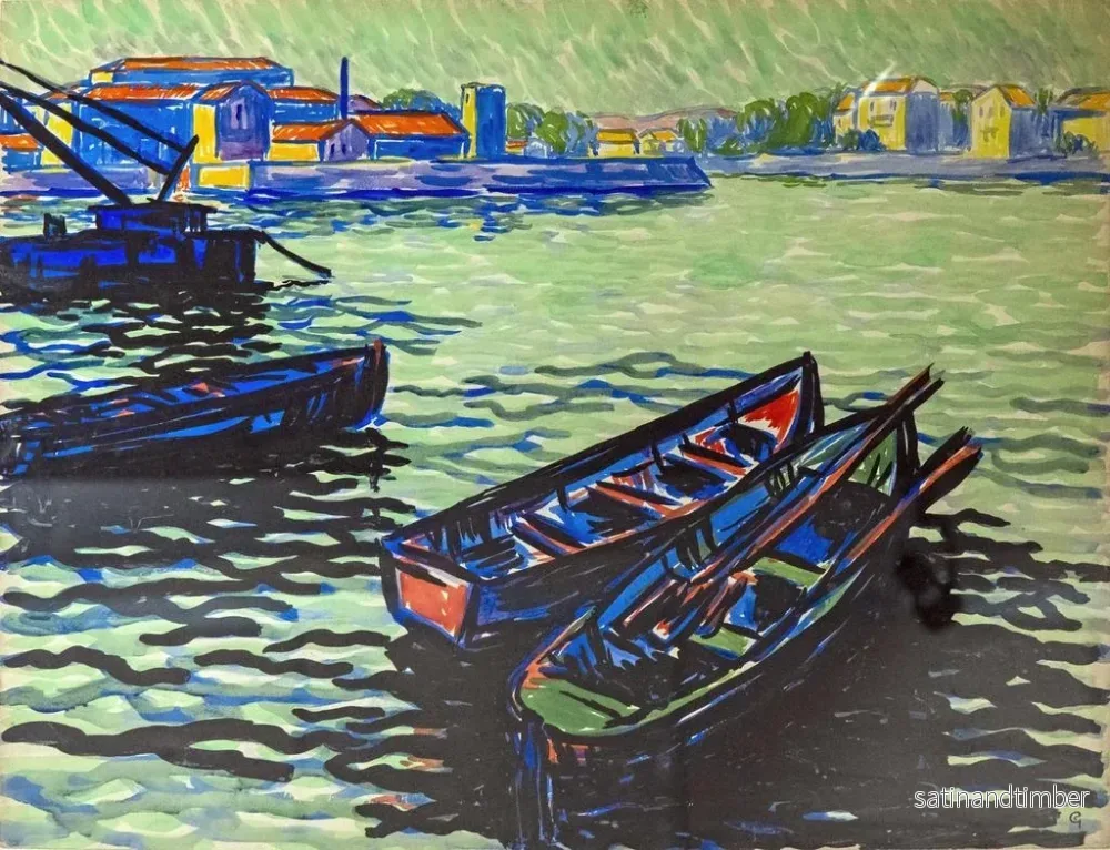 Reproduktion av målningen Båtar vid Bazacle i Toulouse - Georges Gaudion - Bild 2