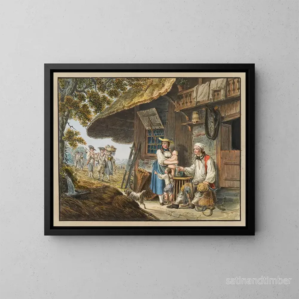 Reproduktion av målningen Lettres - Johann Georg Volmar