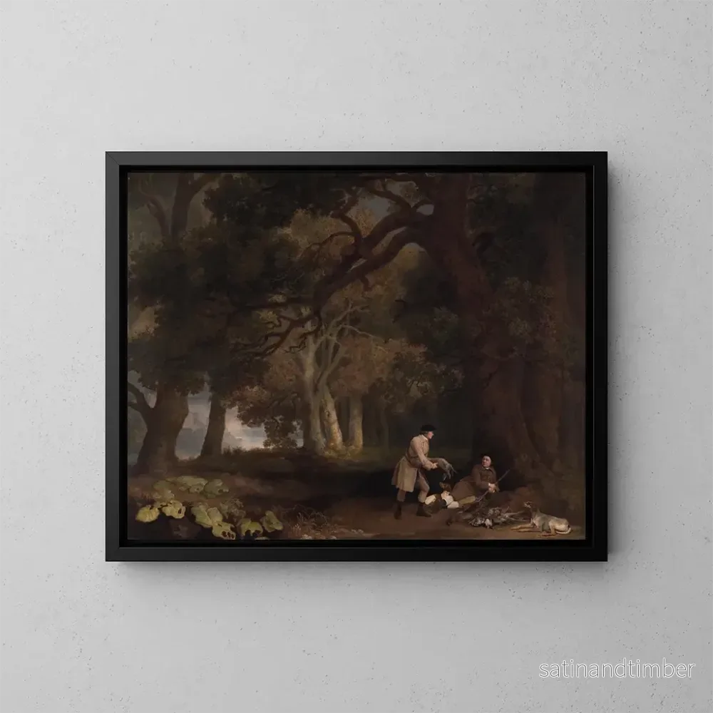 Reproduktion av målningen En vila efter jakten - George Stubbs