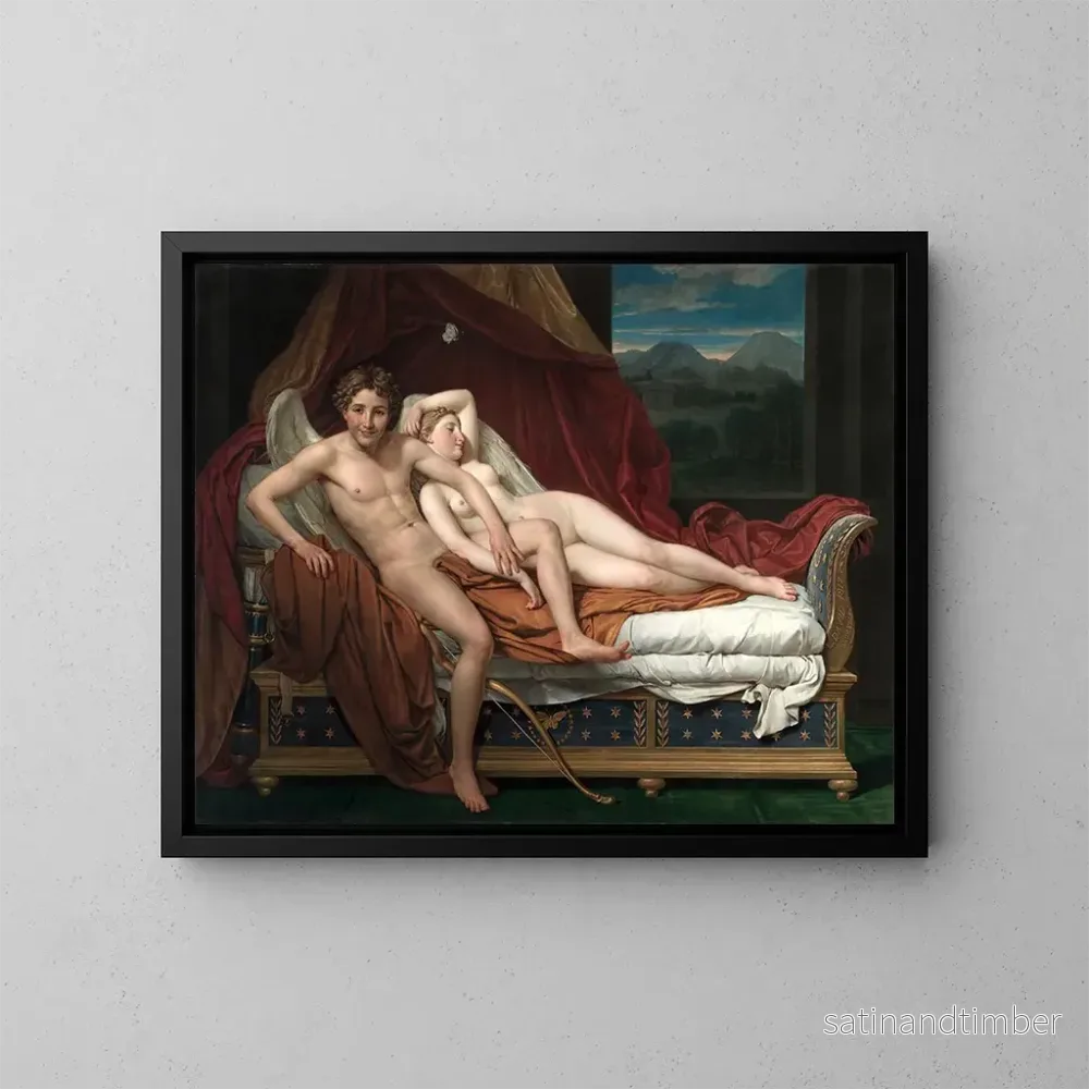 Reproduktion av målningen Cupidon och Psyche - Jacques Louis David