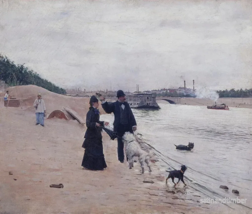 Reproduktion av målningen Les bords de la Seine - Jean Béraud - Bild 2