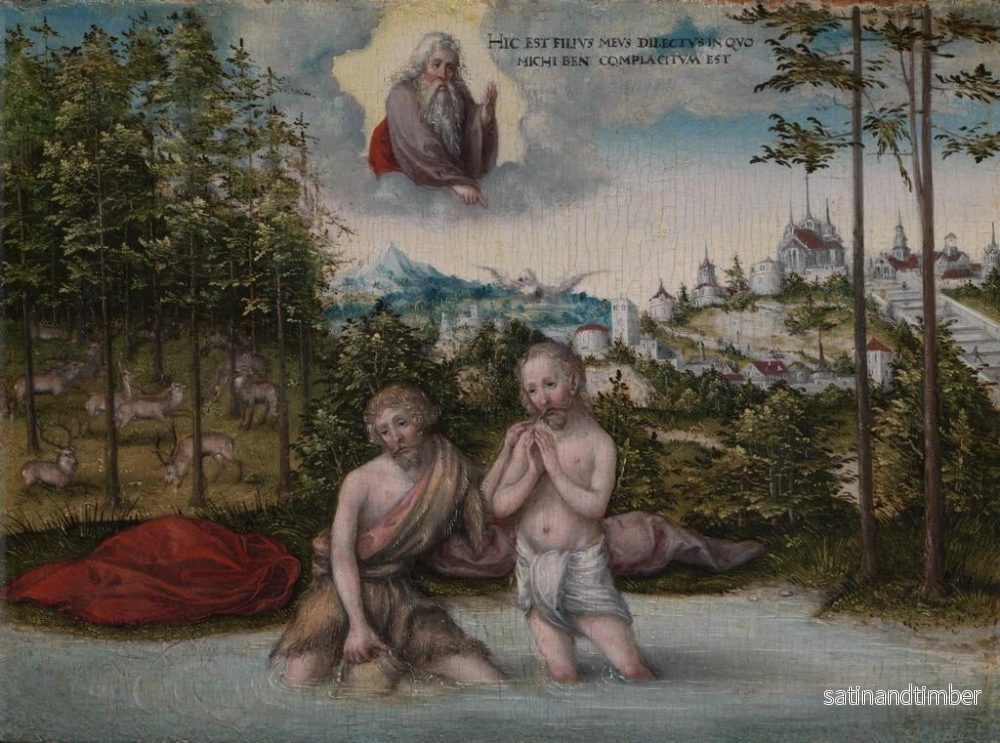 Reproduktion av målningen Le Baptême du Christ - Lucas Cranach l'Ancien - Bild 2