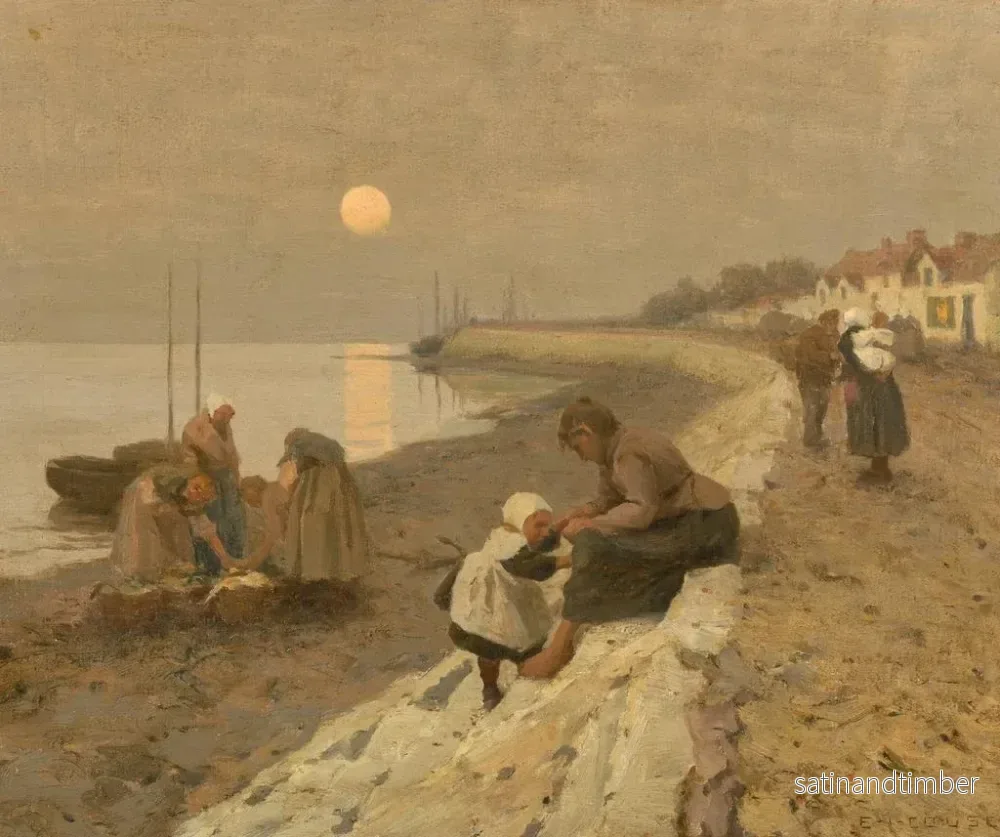 Reproduktion av målningen Le quai à Naples - Eanger Irving Couse - Bild 2