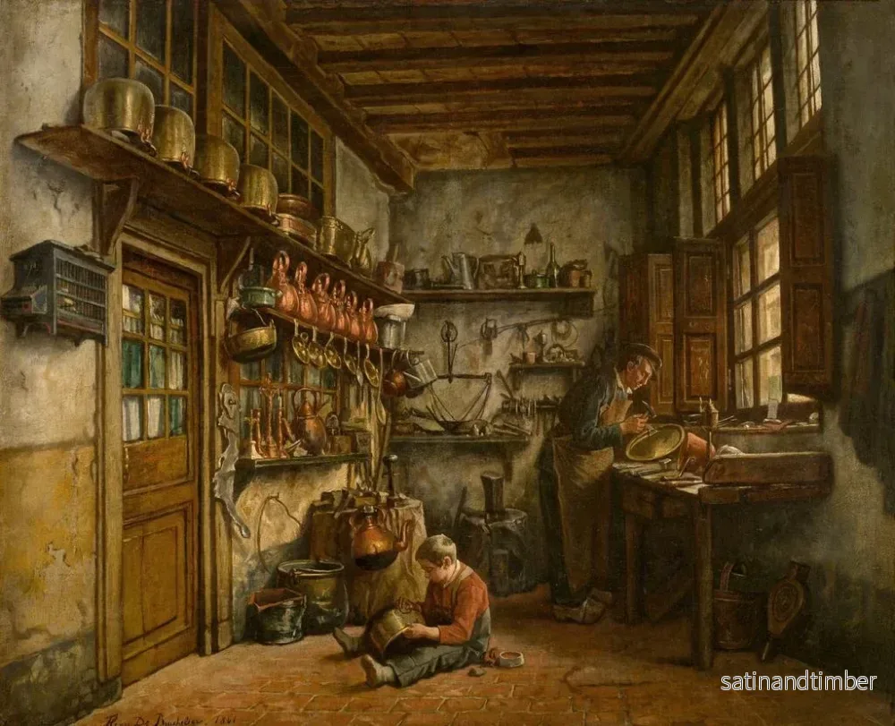 Reproduktion av målningen Le bricoleur - Henri de Braekeleer - Bild 2