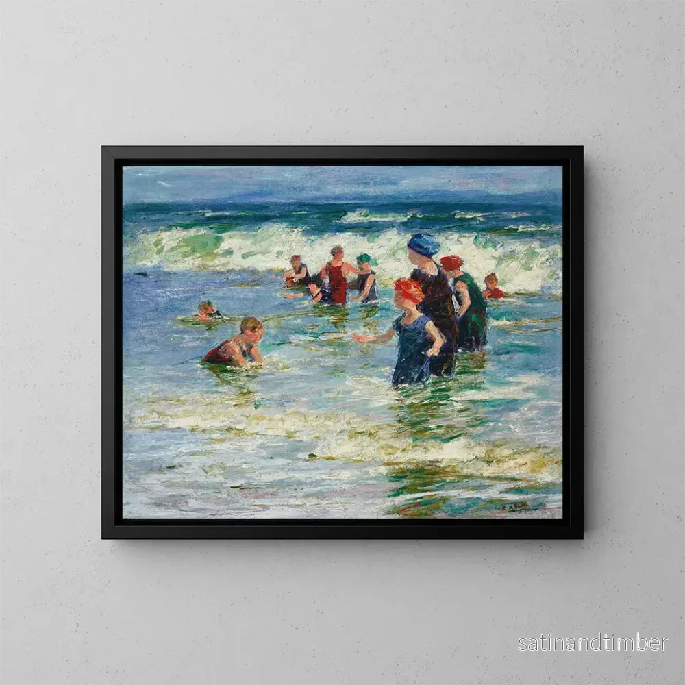 Reproduktion av målningen Strandscen - Edward Henry Potthast