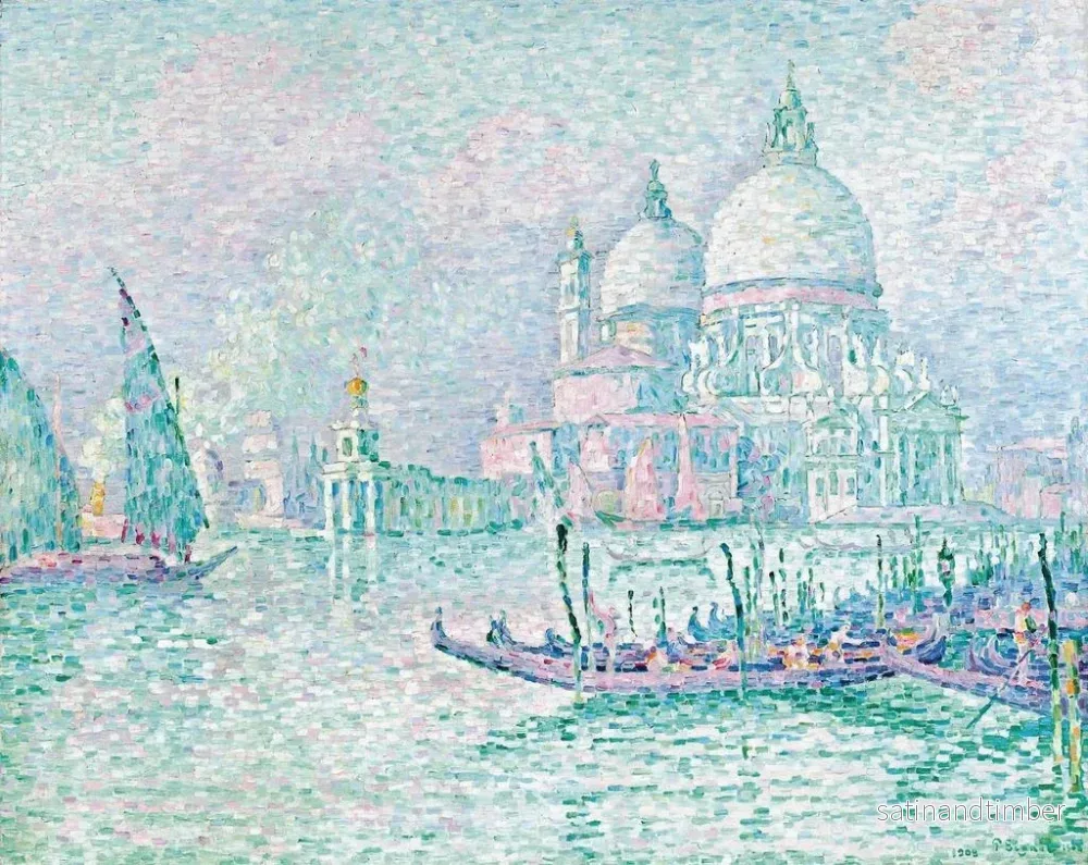 Reproduktion av målningen Venise, La Salute, Vert - Paul Signac - Bild 2