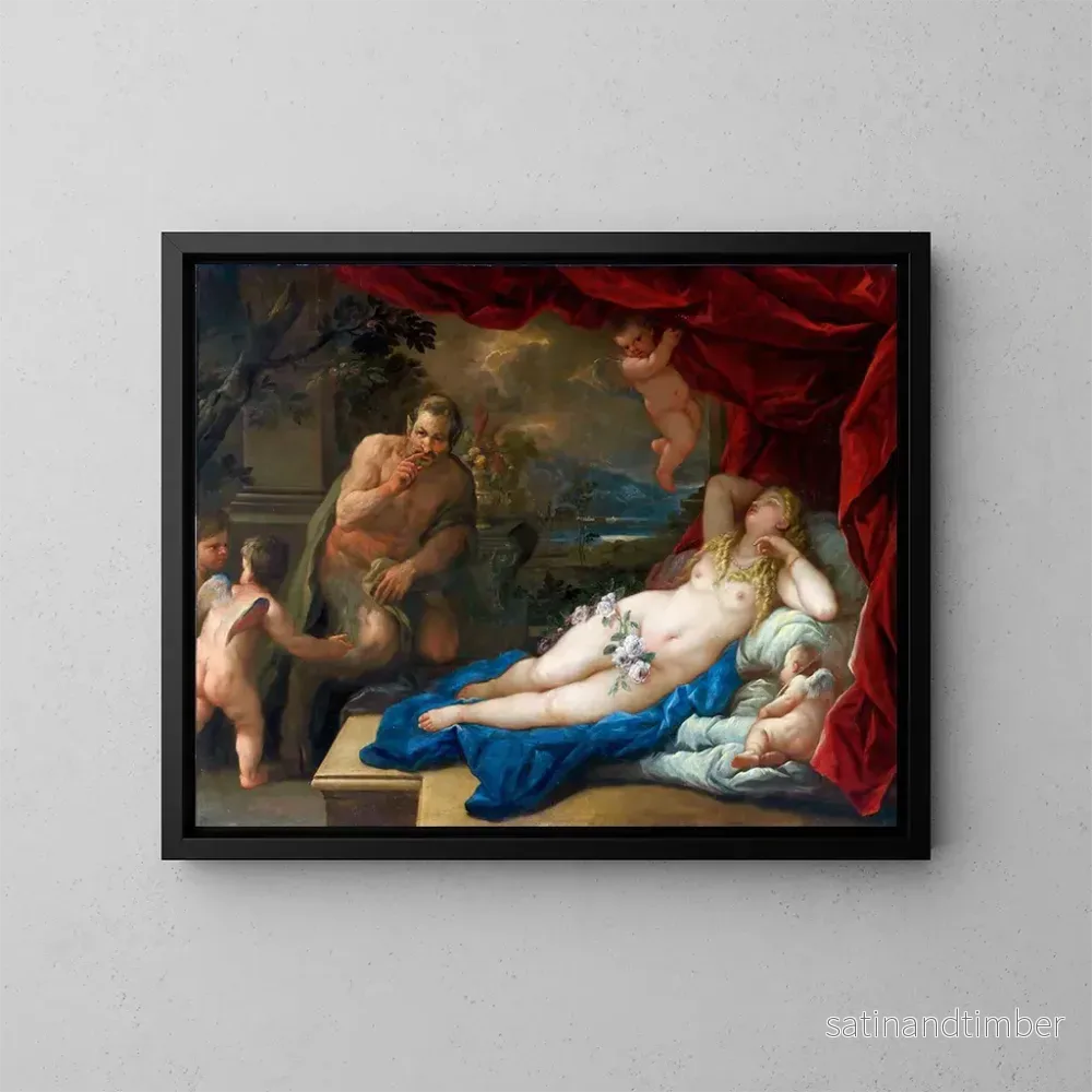 Reproduktion av målningen Jupiter och Antiope - Luca Giordano