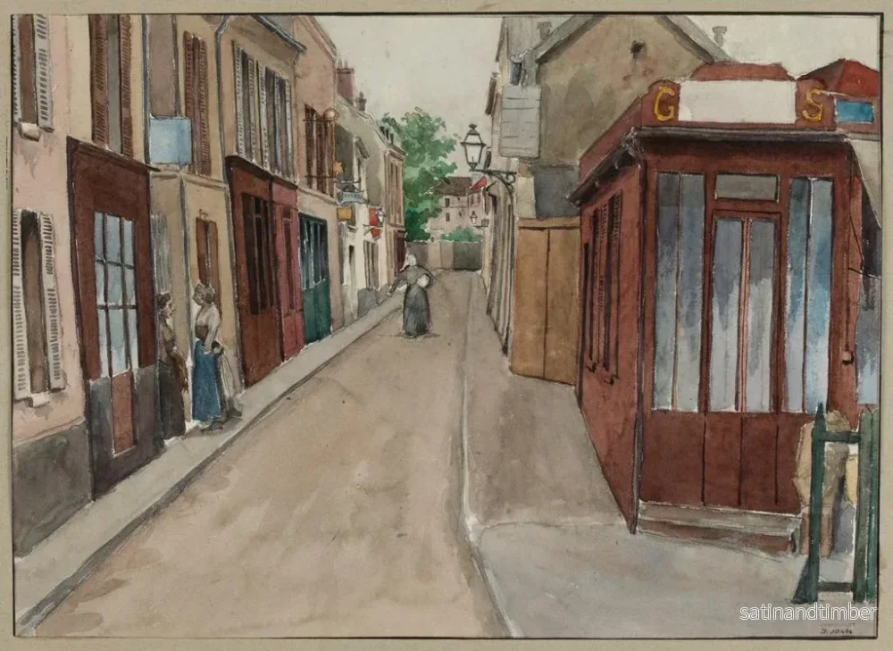 Reproduktion av målningen Rue Villafranca - F. Seguin - Bild 2