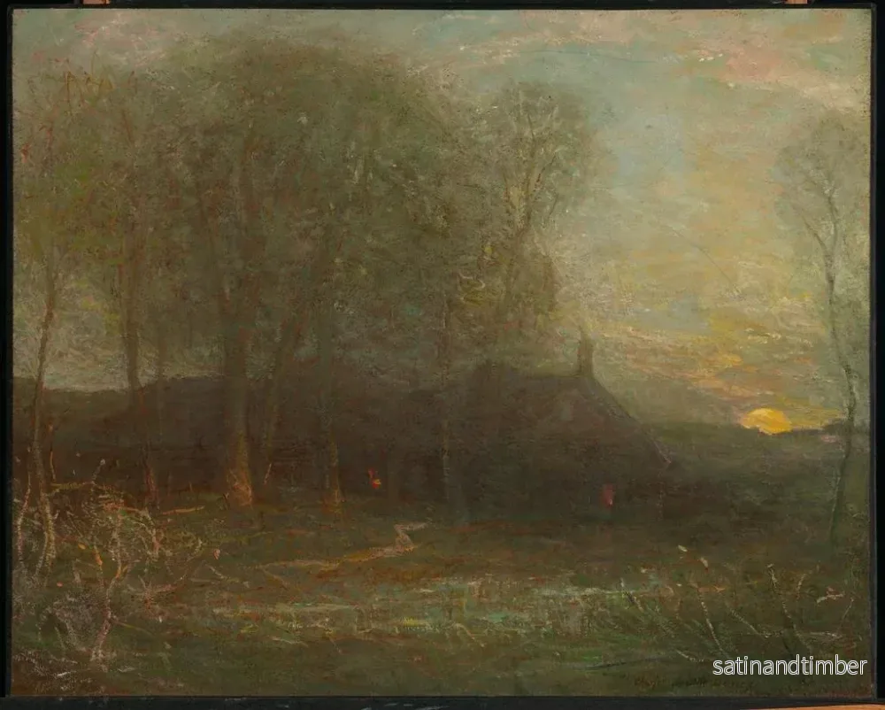 Reproduktion av målningen La Lune de la récolte - Charles Melville Dewey - Bild 2