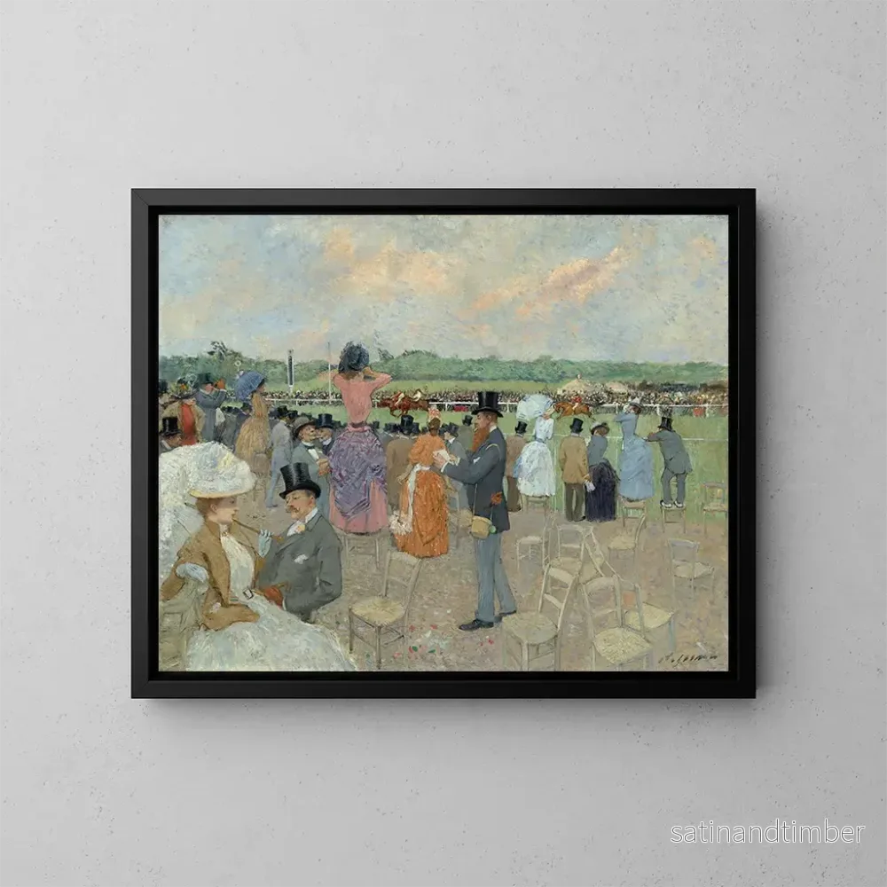 Reproduktion av målningen Les courses à Longchamp - Jean-Louis Forain