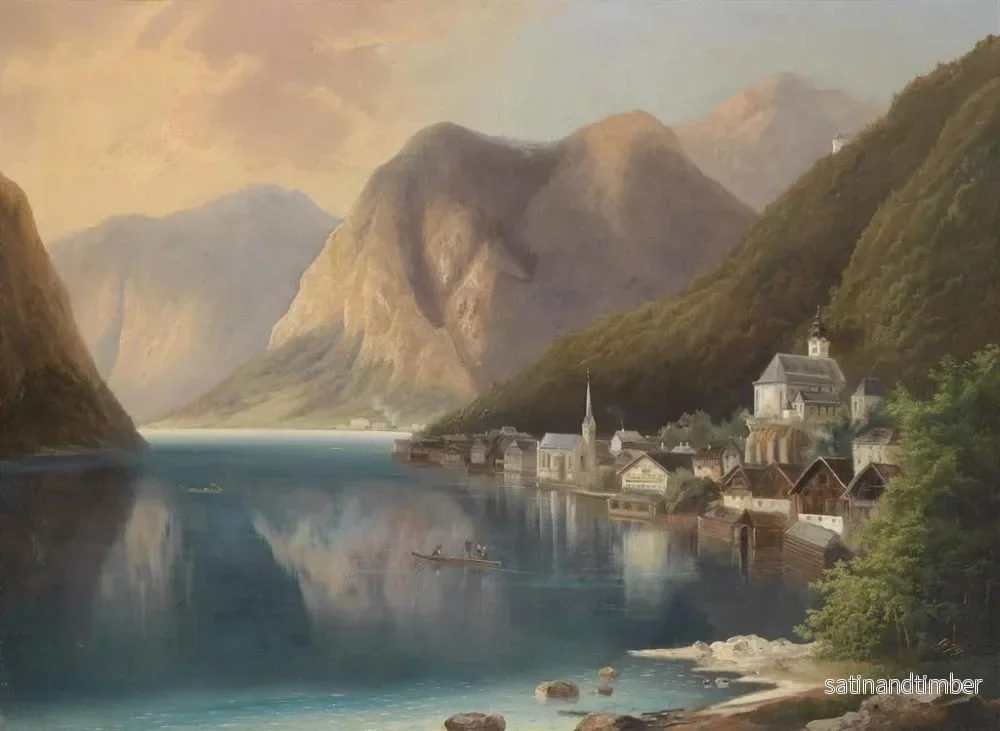 Reproduktion av målningen Vue sur Hallstatt - Gustav Barbarini - Bild 2