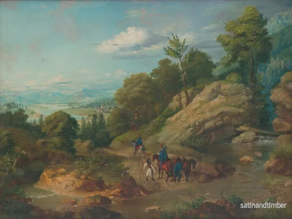 Reproduktion av målningen Hussards en patrull - František Klimkovič - Bild 2