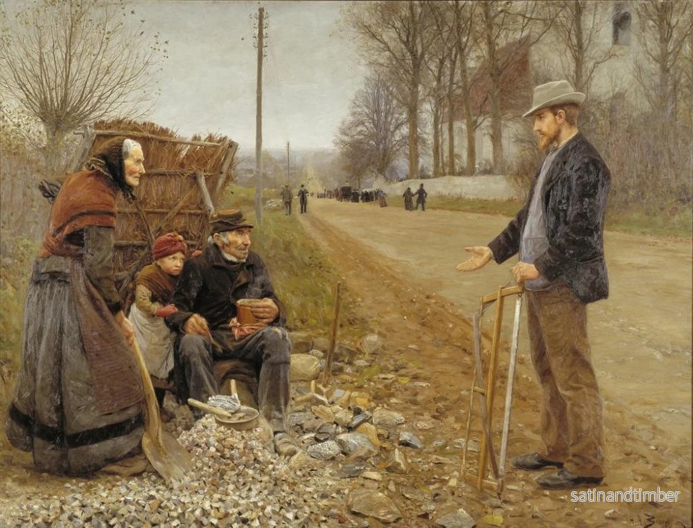 Reproduktion av målningen av folk vid vägkanten - Hans Andersen Brendekilde - Bild 2