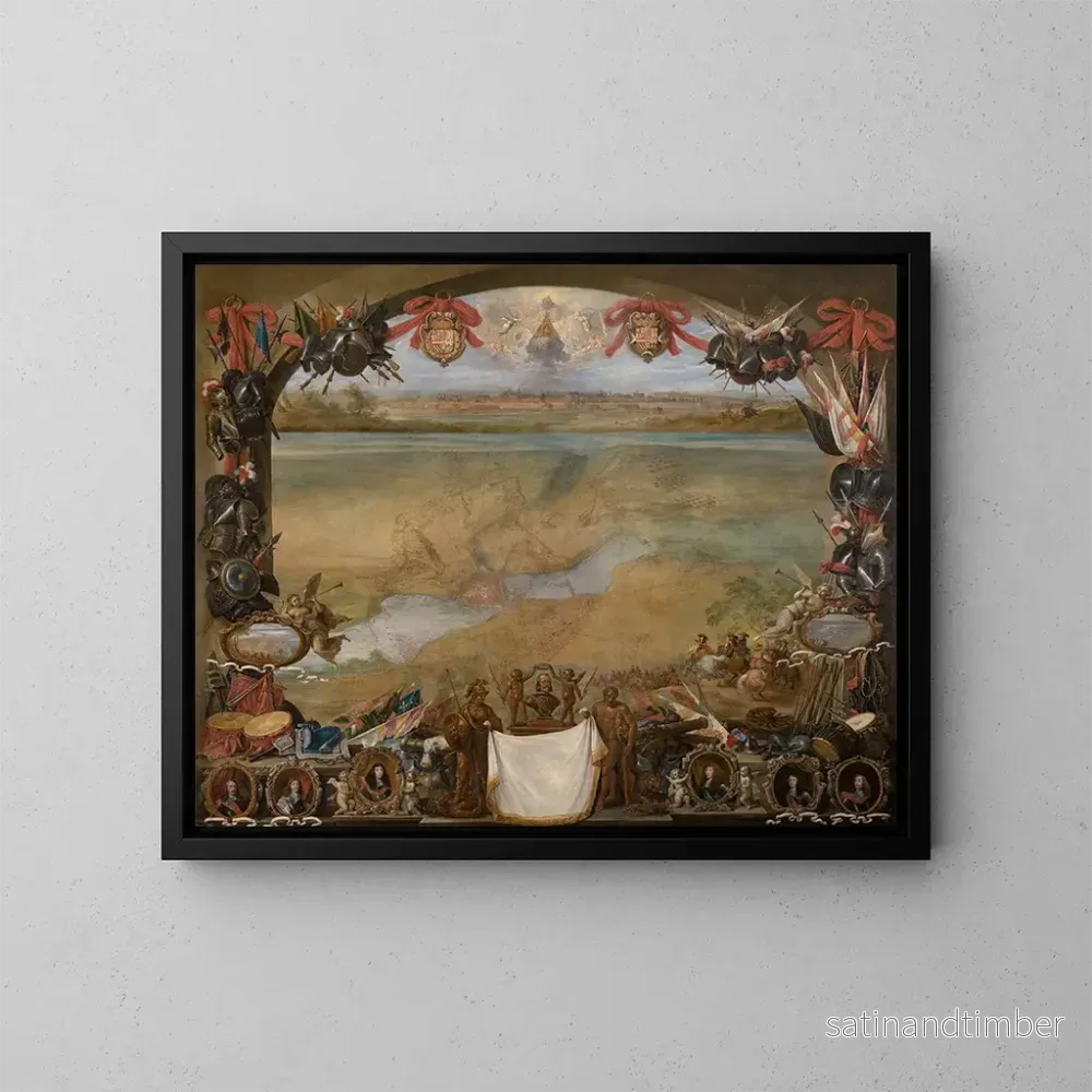 Reproduktion av målningen La ville de Valenciennes - David Teniers le Jeune