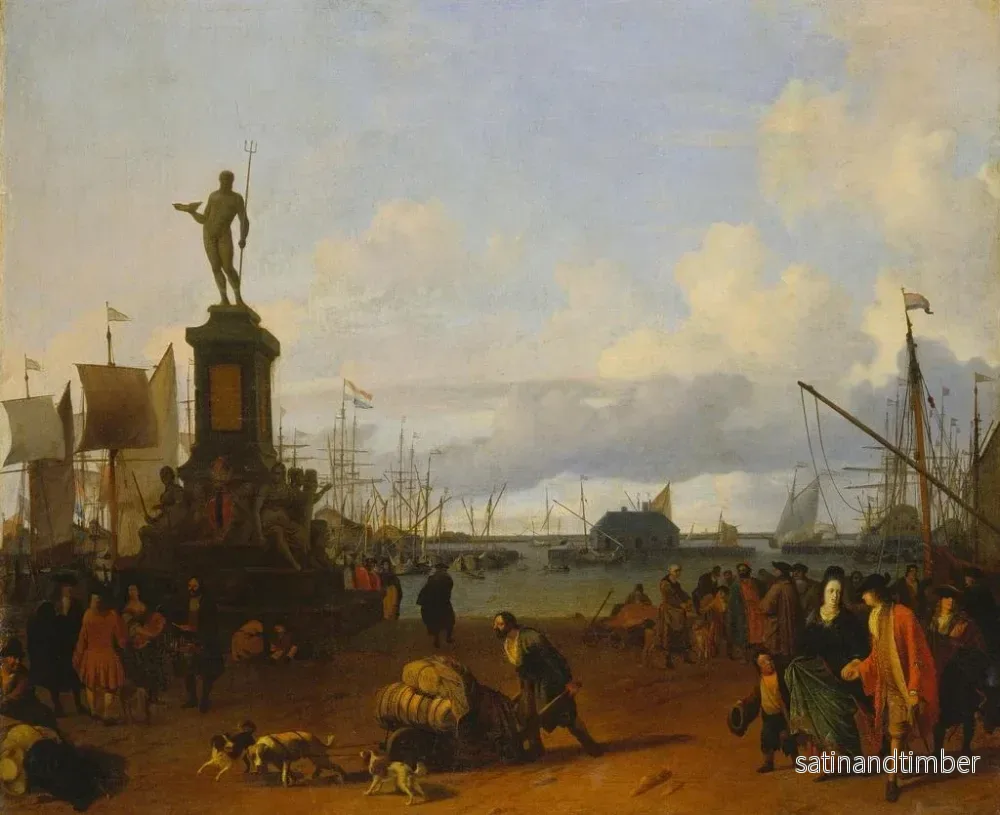 Reproduktion av målningen Vue du port d'Amsterdam à la rivière IJ - Ludolf Bakhuizen - Bild 2