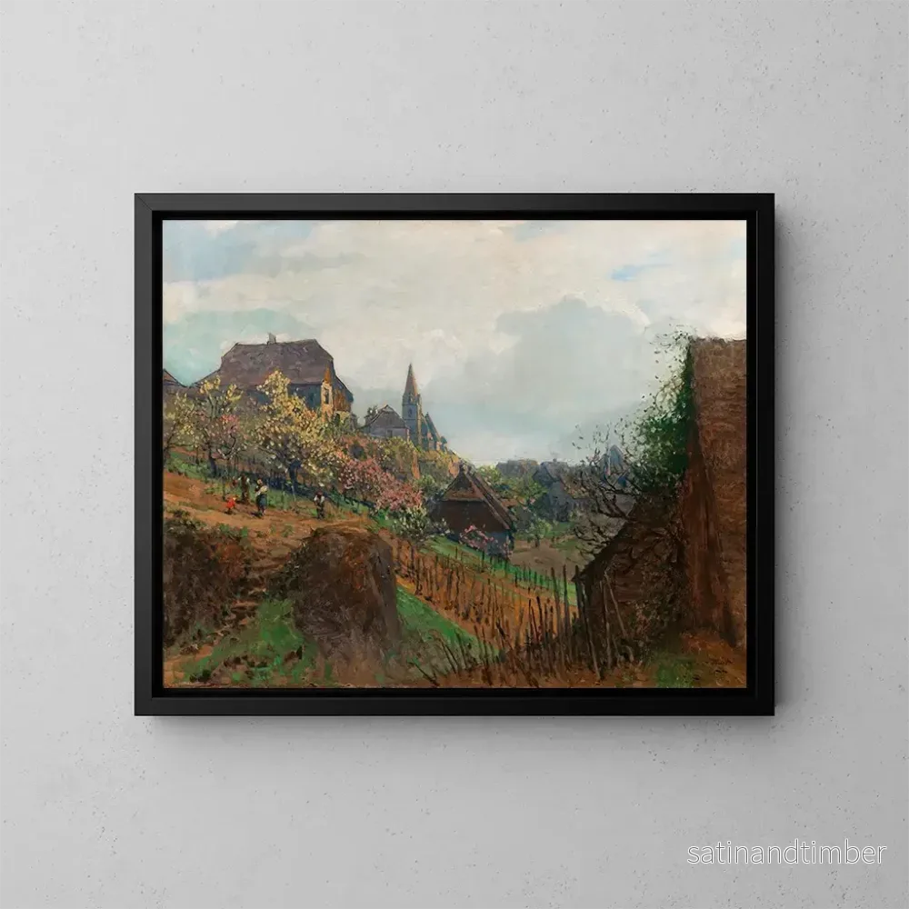 Reproduktion av målningen Vue de Weienkirchen depuis un vignoble dans la région de Wachau - Heinrich Tomec