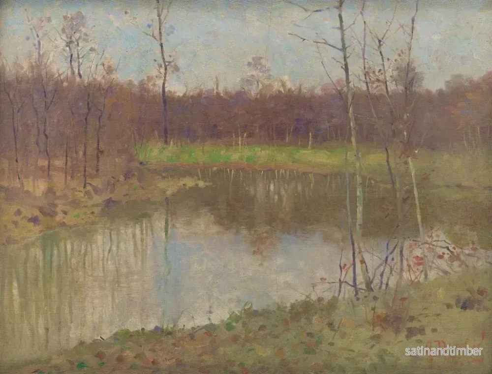 Reproduktion av målningen Landskap med en fiskdamm - Gustav Mahler - Bild 2
